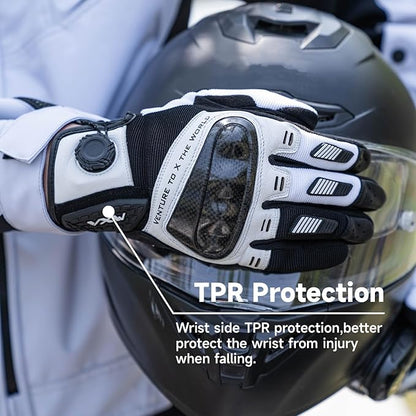 VXW High Protection Motorcycle Gloves for Men - Gel Palm Sliders& Joints Protection Design, High-Speed Sports Gear for MTB/ATV/BMX/Motocross/Racing/Dirt Bike Gear