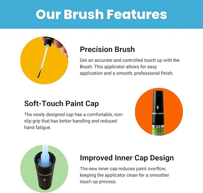 TouchUpDirect 1F7 Classic Silver Metallic Compatible with Toyota Exact Match Scratch Repair Touch Up Paint - Brush Kit