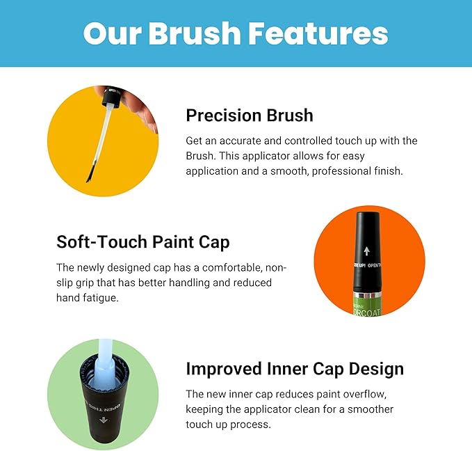 TouchUpDirect 6X3 Lunar Rock Compatible with Toyota Exact Match Scratch Repair Touch Up Paint - Brush Kit