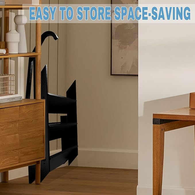 RV Step Stool Foldable, Folding 3 Step Ladder, Hot Tub Steps with Handrail, Portable Pool Ladder, 660Lbs Heavy Duty Ladder Shelf Outdoor Mobile Home Stairs for Camper, Porch, SPA Pool, Pet