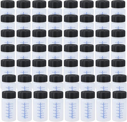 60 Pcs 2 Oz Touch Up Paint Container - Empty Paint Touch Up Bottles with Brush, Safe Lids, and Mixing Balls for Fixing Car Scratches