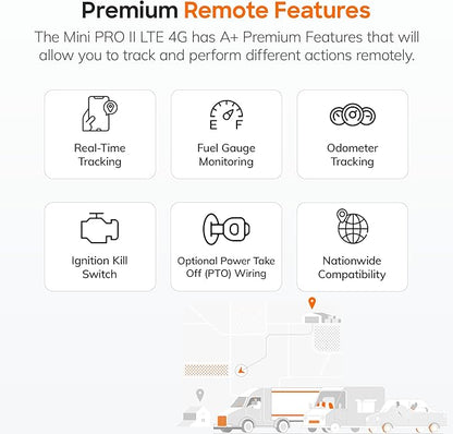 Mini PRO II LTE 4G GPS Tracker for Vehicles, Motorcycles, Trucks, Trailers, w/Remote Killswitch, Real-Time Tracking, Compact Weatherproof Car Tracker, Hardwired, Easy Setup, No Contract