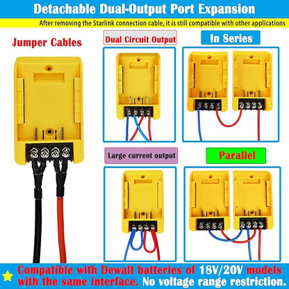 Battery Jumper Cables Compatible with De.Walt Battery Jumper Cables, Automotive Booster Cable for Car Jump Starting Using Tool 8AWG 2.02FT