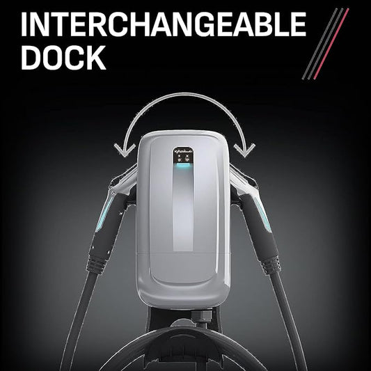 Schumacher Electric 240V / 40A Level 2 EV Wall Charger - NEMA 14-50 Plug - with Universal SAE-J1772 Connector - Wi-Fi & Bluetooth Enabled - Weather-Resistant for Indoor or Outdoor Use - SEV1600P1450