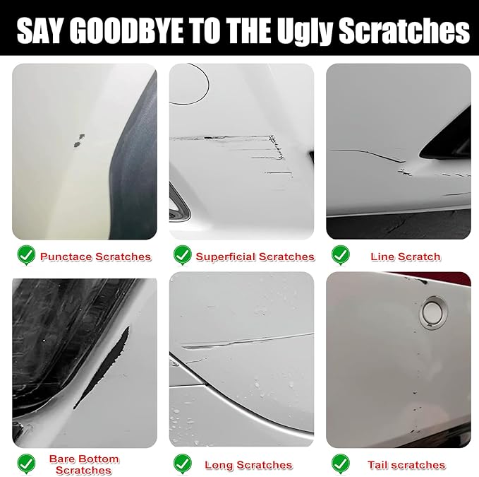Car Touch Up Paint(Ivory White Tri-Coat Pearl-Coat(PWD/JWD)) for Dodge Ram, Car Paint Scratch Repair Kit, Quick & Easy Solution to Repair, 2 in 1 Scratch Remover Pen with 2PCS Disposable Micro Applicators
