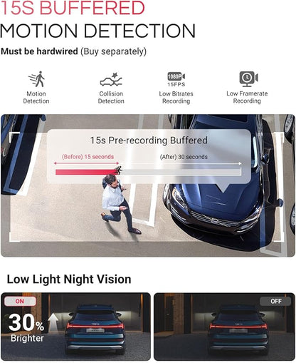 Vantrue E1 Pro 4K Mini Dash Cam Front, STARVIS 2 PlatePix HDR Night Vision Car Camera, Built-in 5G WiFi GPS, 1.54'' IPS Screen, LTE Support, Voice Control, 24/7 Buffered Parking Mode, Support 1TB Max