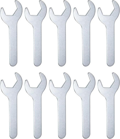 HARFINGTON 10pcs Small Wrench 25x126x2.8mm Metric U-Shaped Single Open Ended Spanner Super Thin Flat Head Galvanizing Wrench for Automotive Repair Furniture Assembly