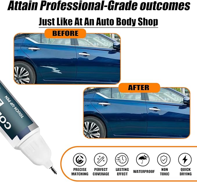 RAY Deep Blue Pearl Touch Up Paint for Nissan, Car Paint Pen Scratch Repair Two-In-One Touch Up Paint, Premium Car Scratch Remover for Deep Scratches