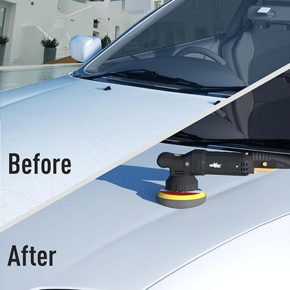 6" Dual Action Buffer Polisher,1200w polisher,6 Variable Speed Car Buffer Polisher with Detachable Handle,Pulidora De Autos For Car, Boat Sanding, Polishing, And Waxing