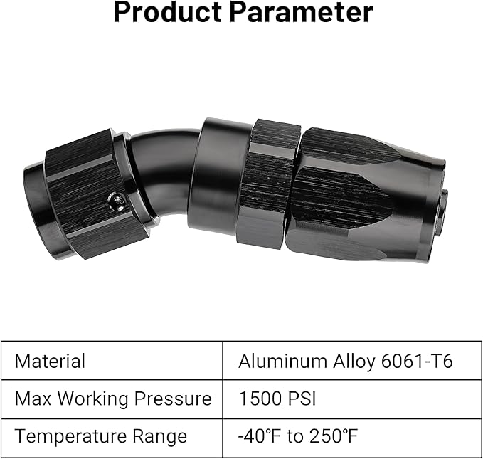 EVIL ENERGY 6AN 30 Degree One Piece Full Flow Hose End Fitting Swivel For CPE Braided Hose