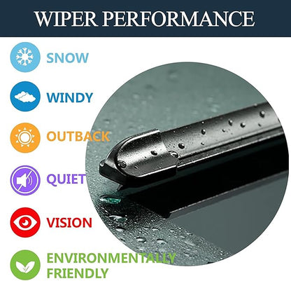 AUTOBOO 26"+19" Windshield Wipers with 11" Rear Wiper Blade Replacement for 2012 2013 2014 2015 2016 2017 Toyota Prius V -Original Factory Quality (Pack of 3)