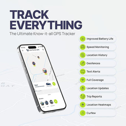 Lightning GPS GL300 GPS Tracker for Vehicles – Real-Time Location Tracking, Anti-Theft & Fleet Management, Speed & Mileage Monitoring, Wireless Hidden Device for Cars & Trucks – Subscription Required