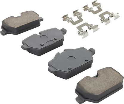 Premium Semi-Metallic Rear Brake Pads (1001-1554M) Compatible with BMW 118i 2012-2014, Mini Cooper Countryman 2011-2016, Mini Cooper Paceman 2013-2016