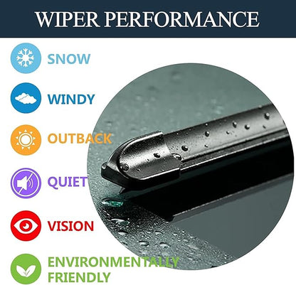 AUTOBOO 24"+20" Windshield Wipers with 13" Rear Wiper Blades Replacement for Audi Q5 2009-2017,SQ5 2014-2017,RS Q3 2021-2022 -Original Factory Quality (Pack of 3)