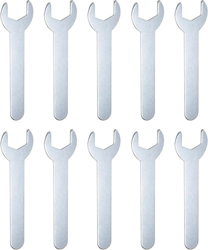 HARFINGTON 10pcs Small Wrench Open End Wrench 19x108x2mm Metric U-Shaped Single Open Ended Spanner Super Thin Small Flat Head Galvanizing Wrench for Automotive Repair Furniture Assembly