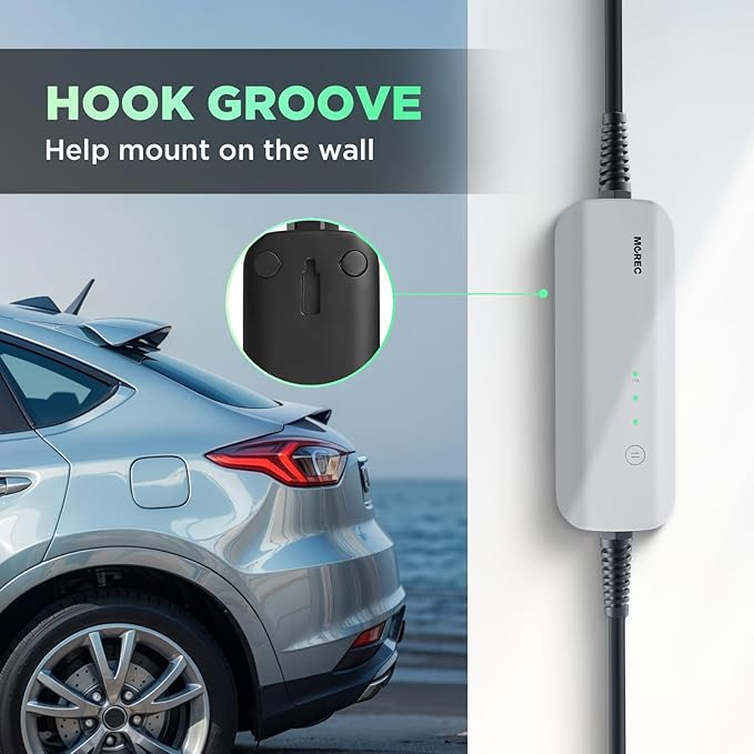Level 1 EV Charger, 15A 110V Nema 5-15 Plug, Portable Electric Car Charger with 20FT Cable, Home Charging Station for All J1772 Electric Cars