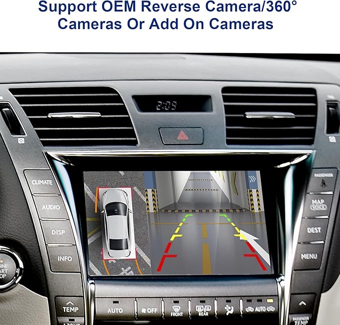 Wireless/Wired Phone Mirroring Android Auto Interface Upgrade Kit for Lexus 2005-2008 is, Support Wireless CarPlay, AirPlay, Cameras, Retaining Car OEM Monitor, Control System