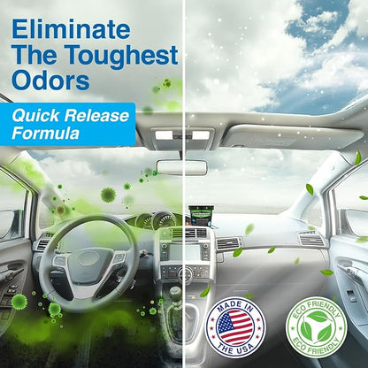 Auto Shocker Strong Car Odor Eliminator, Eco-Friendly ClO2 Odor Remover for Tough Odors in Vehicle Interiors, Up to 250 Cubic Feet (2-Pack)