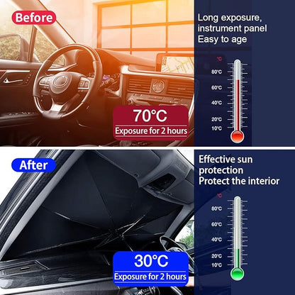 helloleiboo Car Windshield Sun Shade UV Rays and Heat Sun Visor Protector Foldable Reflector Windshields Umbrella