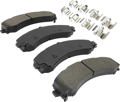 Premium Semi-Metallic Rear Brake Pads (1001-2224M) Compatible with Ram 3500 2019-2024