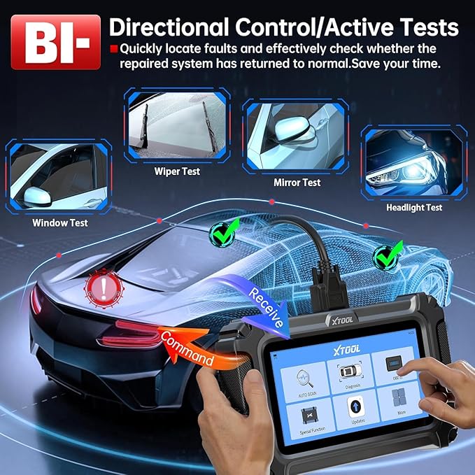 XTOOL IP500 for GM OBD2 Scanner, Bidirectional Scan Tool with Full Systems Diagnostic for Buick/Chevrolet/Cadillac/GMC, Code Reader with All Reset Services-Oil/ABS Bleed/Crank Relearn, Lifetime Update