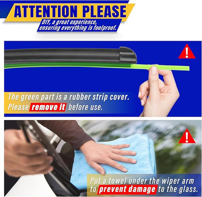 3 wipers Replacement for 2008-2019 2020 Dodge Grand Caravan, Chrysler Town & Country 2008-2016 Windshield Wiper Blades Original Equipment Replacement - 26"/20"/16" (Set of 3) U/J HOOK