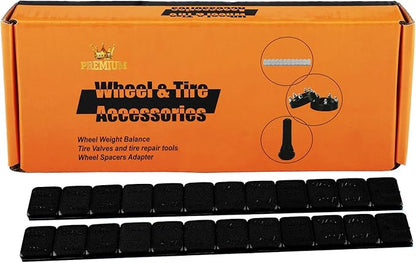 YIZBAP Wheel Weights Black 1/4oz, 72 oz/Box, 288pcs, with Strong Black Adhesive. 0.25 Ounce Stick on Wheel Weights for Cars, Trucks, SUVs, Motorcycle and Others