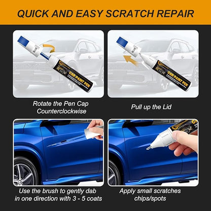 LC9A/0Q Pure White Car Touch Up Paint for Volkswagen, Color Accurate Car Paint Scratch Repair Pen Kit Quick & Easy Fix Vehicle Chips and Automotive Nicks Scuff