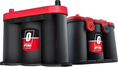OPTIMA Batteries High Performance 75/25 RedTop Sealed AGM Car, Truck, and SUV Starting Battery, 720 CCA, Dual SAE and GM Terminals, Maintenance Free, Versitile Mounting