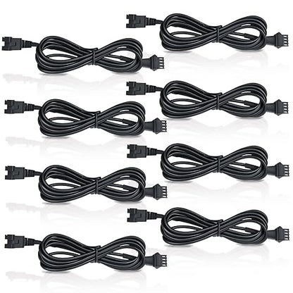 8 Pcs 4 Pin RGB Extension Cable RGB Wire for Motorcycle LED Light Underglow Kit, Compatible with ATV Car Trucks Rock Lights & Neon Strips (60 Inch)