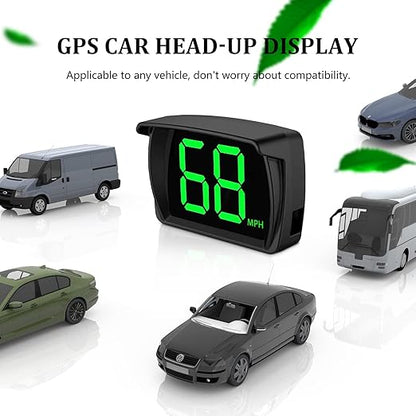 GPS Speedometer Digital Speedometer Cars Heads Up Display Y03 with Speed, Automatic Light Sensing, MPH Speedometer Plug and Play Applicable to All Cars
