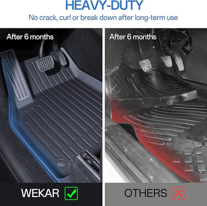 Floor Mats Fit for Model Y 2026-2025 Juniper 5-Seat - All Weather TPE Front, Rear, Cargo & Sub-Trunk Mats, 6-Piece Custom Fit (Not Fit 7-Seat)