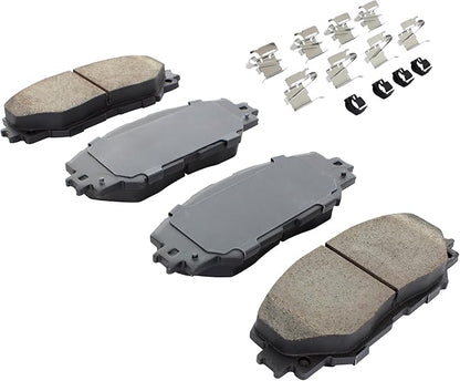 Premium Semi-Metallic Front Brake Pads (1001-1210M) Compatible with 2006-2019 Lexus/Pontiac/Scion/Toyota (Corolla/HS250h/Matrix/Prius V/RAV4/Vibe/xB/xD)