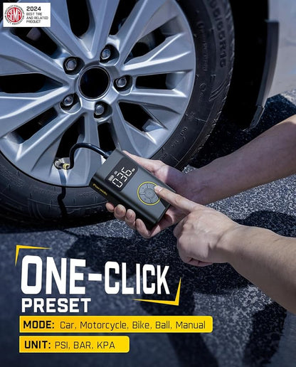 Fanttik X9 Pro Portable Tire Inflator for Compact Car, 1Min Fast Inflate Air Pump with Digital Tire Pressure Gauge, 150PSI Air Compressor for Car, Electric Bikes, Motorcycle, Ball, Deluxe Package