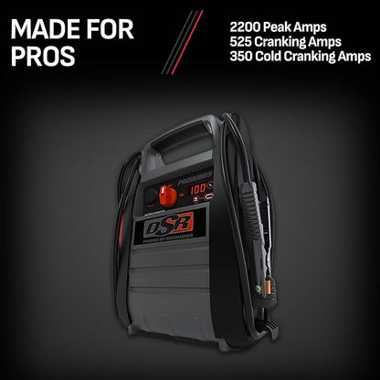 Schumacher Electric DSR ProSeries Car Battery Jump Starter - 2200 Peak Amp 12V Car Starter, Jump Box & Portable Power Station - Digital Display, Heavy-Duty Clamps - DSR165