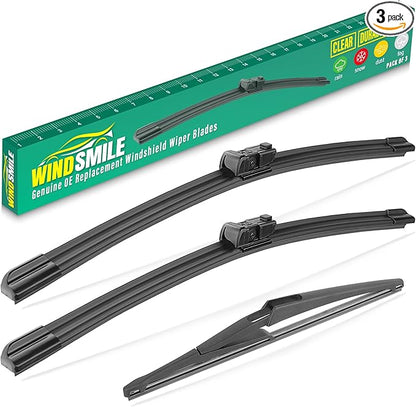 26" 19" 12" Windshield Wiper Blades Replacement for Infiniti QX60 2022 2023 2024 2025 QX 60 Premium All Weather Front Rear Wipers Set - OEM Quality (Pack of 3)
