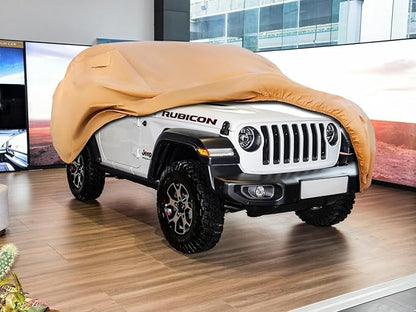 Heavy Duty Outdoor Car Cover Custom Fit for Jeep Wrangler 2 Door, Windproof All Weather Waterproof Sun Rain UV Dust Snow Protection Outdoor Car Covers