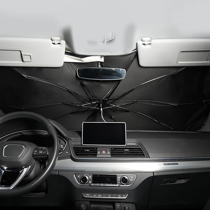 Umbrella Sunshade for Audi Q5 Accessories 2018-2025, Foldable Windshield Cover Sun Shade Umbrella Sun Visor with UV Block Windshield and Heat Insulation Protection (for Audi Q5 2018-2025)