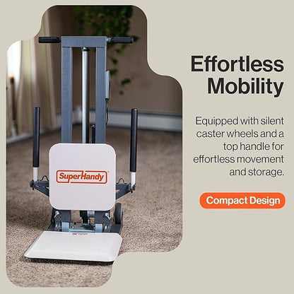 SuperHandy GoRise Electric Floor to Stand Lift – 500 Lbs Capacity, Standing Assistance, Portable, Adjustable, Ergonomic, Easy Storage, Patent Pending (FS (Floor Lift))