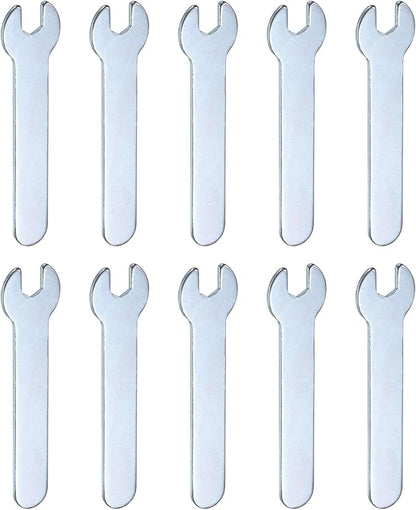 HARFINGTON 10pcs Small Wrench Open End Wrench 6x66x1.5mm Metric U-Shaped Single Open Ended Spanner Super Thin Small Flat Head Galvanizing Wrench for Automotive Repair Furniture Assembly