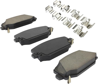 Premium Ceramic Rear Brake Pads (1001-2411C) Compatible with Jeep Grand Cherokee 2022-2023, Jeep Grand Cherokee L 2021-2023