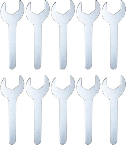 HARFINGTON 10pcs Small Wrench 24x115x2.8mm Metric U-Shaped Single Open Ended Spanner Super Thin Flat Head Galvanizing Wrench for Automotive Repair Furniture Assembly