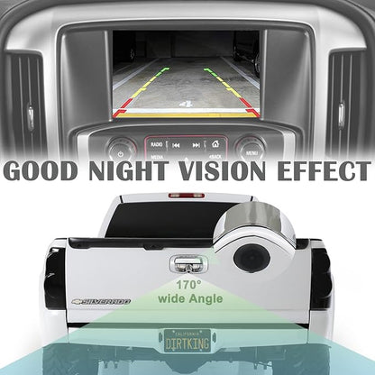 Backup Camera Tailgate Handle Rear View Camera Liftgate Latch Handle Chrome Compatible with 1999-2007 Chevrolet Chevy Silverado,GMC Sierra 1500 2500 3500 HD