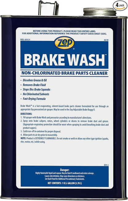 Zep Brake Wash Liquid Non-Chlorinated Parts Cleaner - 1 Gallon (Case of 4) 50524 - Fast-Acting, Non-chlorinated, Solvent Degreaser