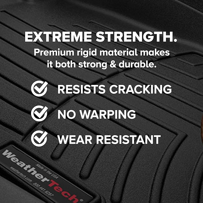WeatherTech Custom Fit FloorLiners for Honda CR-V, CR-V Hybrid - 1st & 2nd Row (441780-1-2), Black