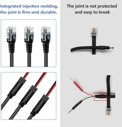 Radar Detector Hardwire Power Cord, Rearview Mirror Plug Cable,with Inline Fuse Holder,Suitable for Uniden Escort Beltronics Valentine One Cobra Whistler Radar Detector,3-Piece Set,13.7'' (RJ11)