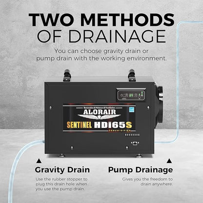 ALORAIR 120 PPD Commercial Dehumidifiers with Pump and Hose, Crawl Space Basement dehumidifier, Industry Water Damage Unit, Compact, Portable, Auto Defrost, Memory Starting
