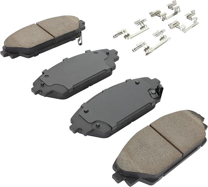 Premium Ceramic Front Brake Pads (1001-1728C) Compatible with Mazda 3 2014-2018, Mazda CX-3 2016-2022