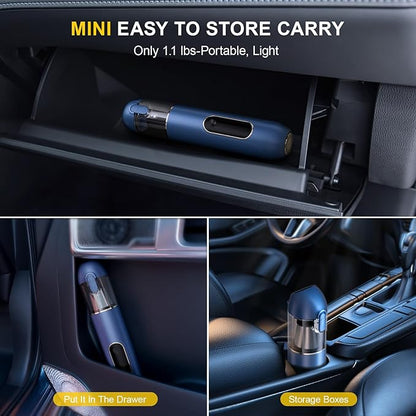 Car Cordless Handheld Vacuum, 13000PA Suction, 4-in-1 Blow & Suction, Rechargeable, for Car, Home, Pet, Office