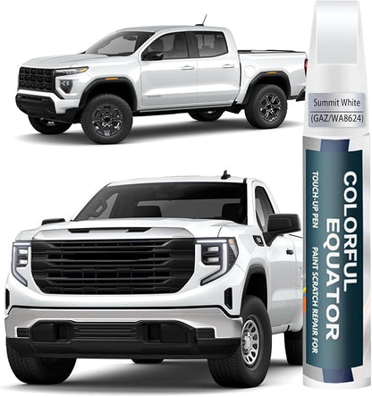 Summit White(GAZ/WA8624) Touch Up Paint for GMC, Car Paint Pen Scratch Repair Two-In-One Touch Up Paint, Premium Car Scratch Remover for Deep Scratches